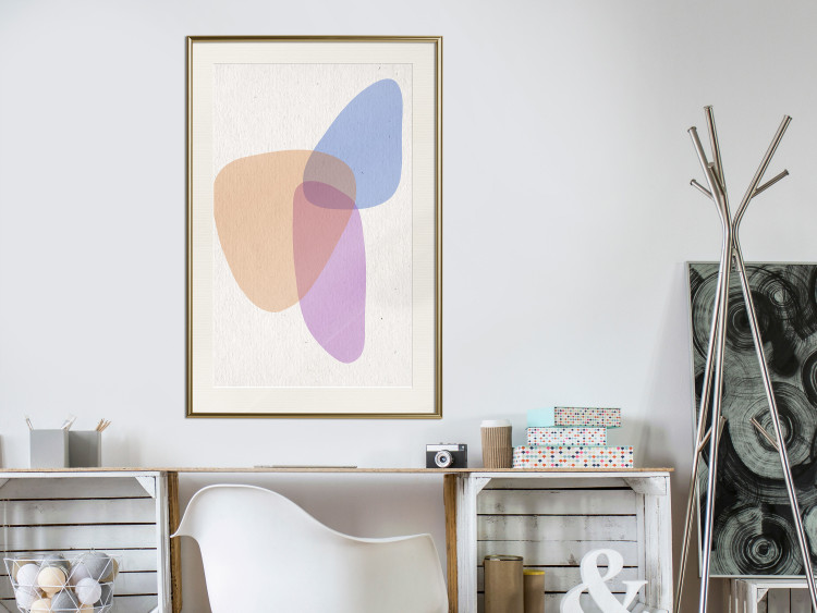 Wall Poster Common Part - abstraction in beige with colorful irregular forms 116955 additionalImage 21
