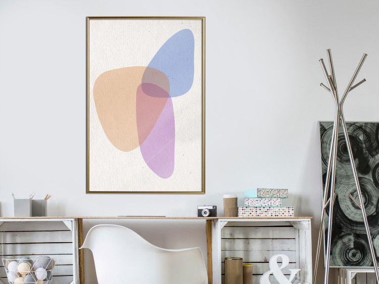 Wall Poster Common Part - abstraction in beige with colorful irregular forms 116955 additionalImage 5