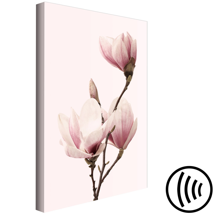 Canvas Art Print Breath of Spring (1-part) - Pink Magnolia Flower in Nature's Shade 117155 additionalImage 6