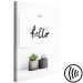 Canvas Scandinavian details - succulents on the shelf and a ''hello'' sign 117455 additionalThumb 6