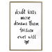 Wall Poster Doubts and Dreams - black and white simple composition with texts 117555 additionalThumb 16