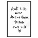 Wall Poster Doubts and Dreams - black and white simple composition with texts 117555 additionalThumb 24