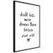 Wall Poster Doubts and Dreams - black and white simple composition with texts 117555 additionalThumb 11