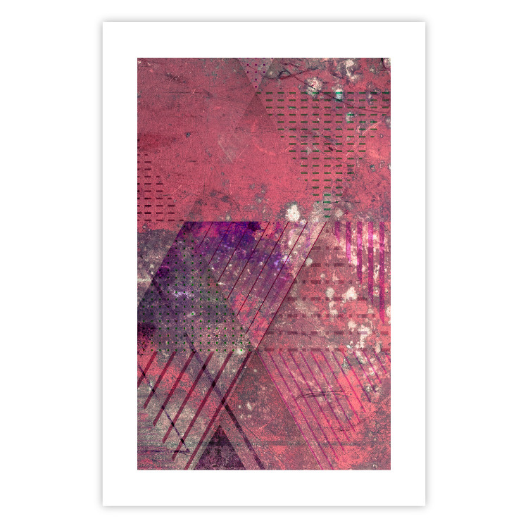 Wall Poster Crimson Abstraction - geometric composition with a touch of pink 118255 additionalImage 25