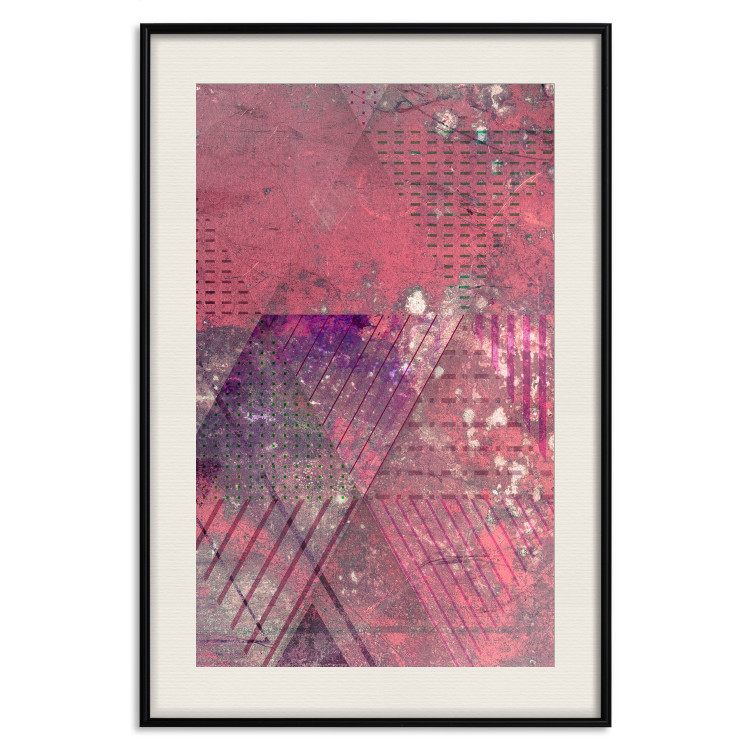 Wall Poster Crimson Abstraction - geometric composition with a touch of pink 118255 additionalImage 18