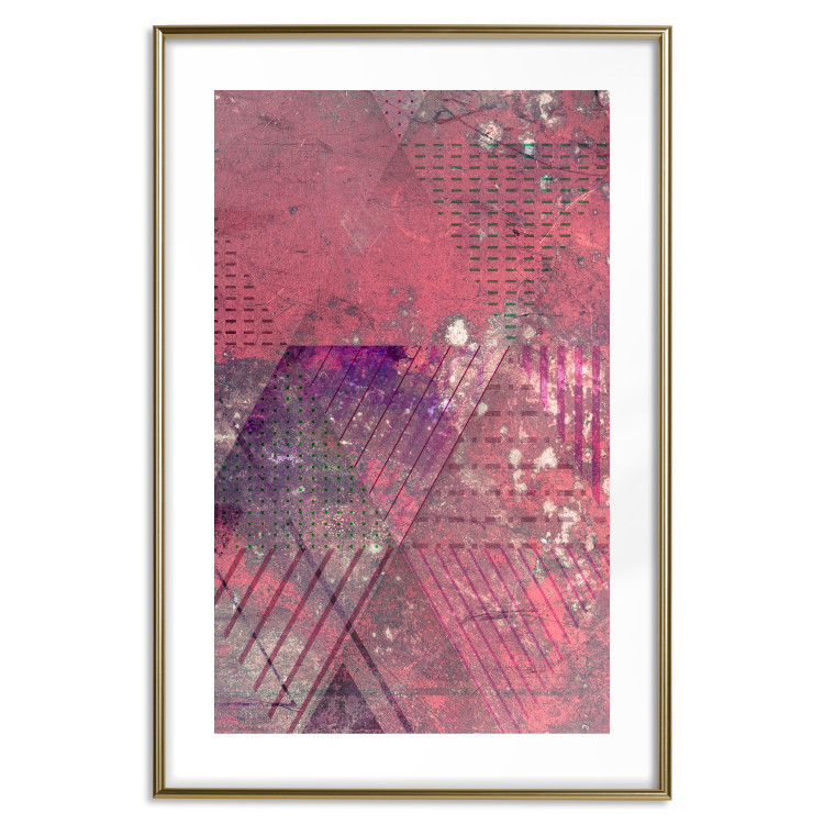 Wall Poster Crimson Abstraction - geometric composition with a touch of pink 118255 additionalImage 14