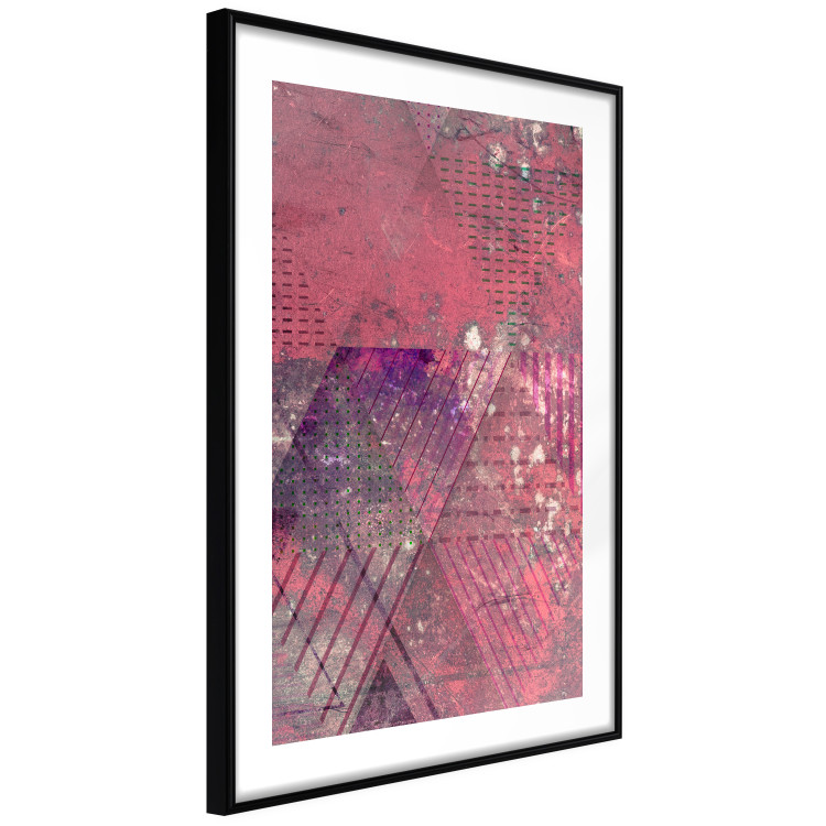 Wall Poster Crimson Abstraction - geometric composition with a touch of pink 118255 additionalImage 3