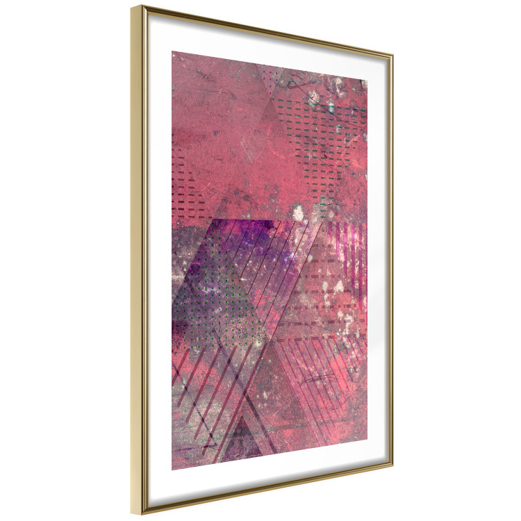 Wall Poster Crimson Abstraction - geometric composition with a touch of pink 118255 additionalImage 12