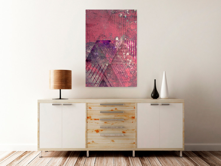 Wall Poster Crimson Abstraction - geometric composition with a touch of pink 118255 additionalImage 17