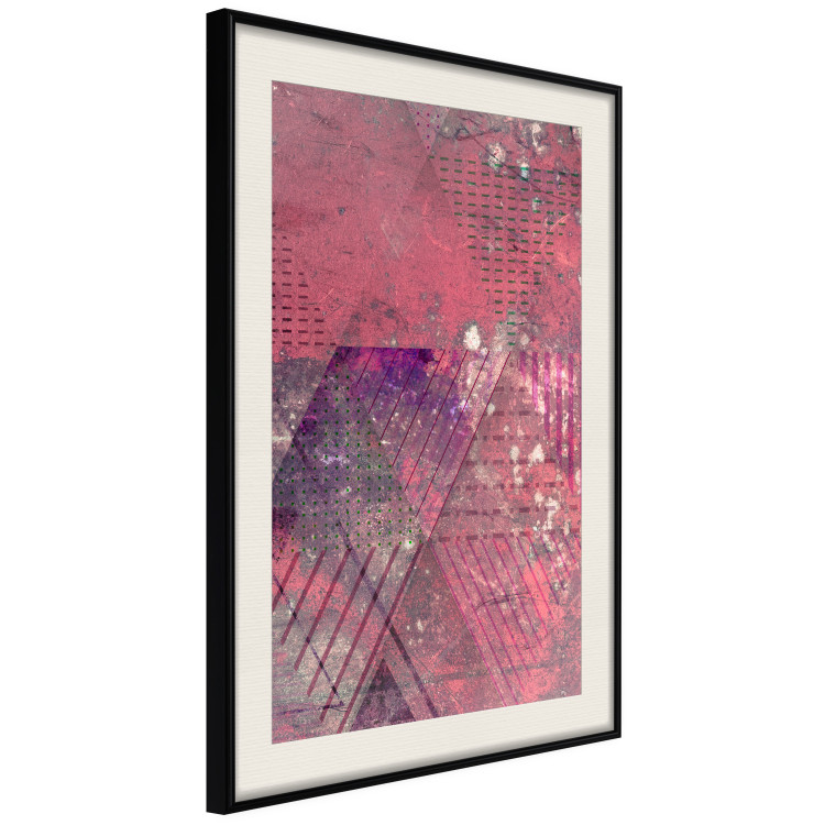 Wall Poster Crimson Abstraction - geometric composition with a touch of pink 118255 additionalImage 13