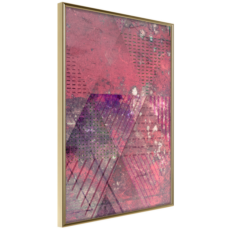Wall Poster Crimson Abstraction - geometric composition with a touch of pink 118255 additionalImage 4