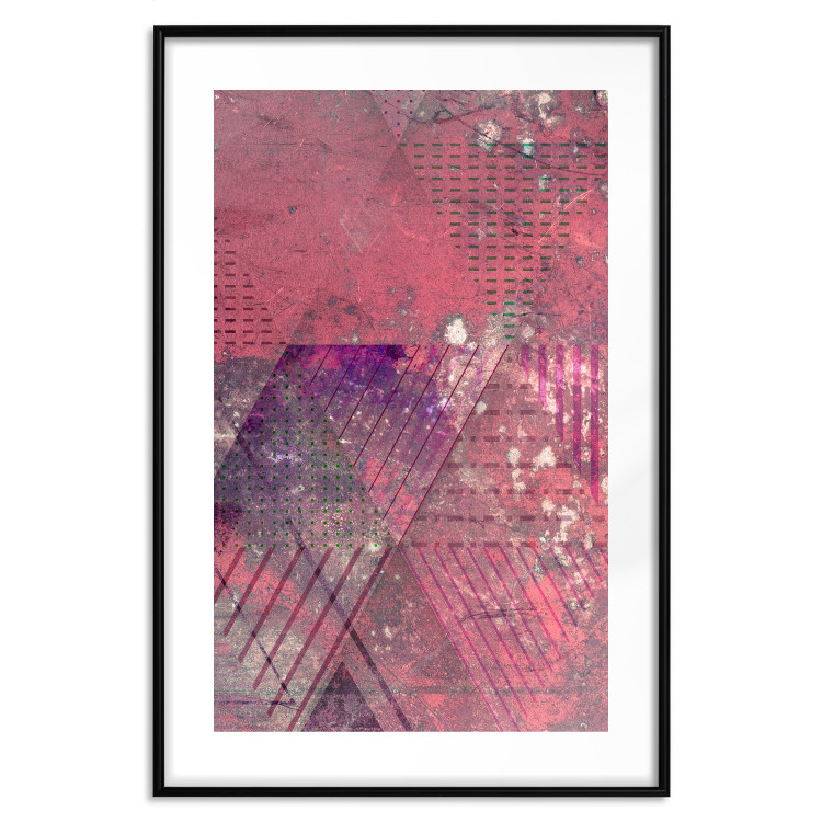 Wall Poster Crimson Abstraction - geometric composition with a touch of pink 118255 additionalImage 15