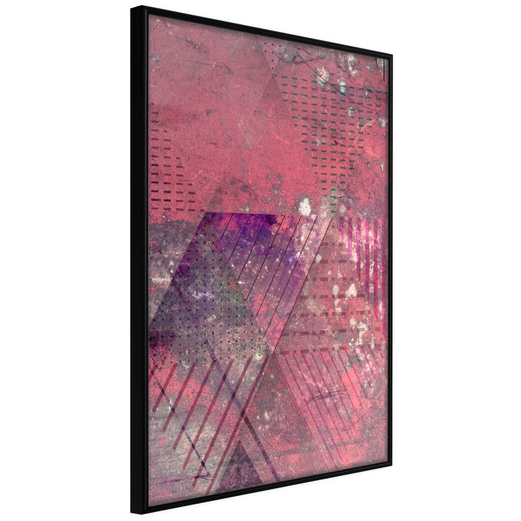 Wall Poster Crimson Abstraction - geometric composition with a touch of pink 118255 additionalImage 2