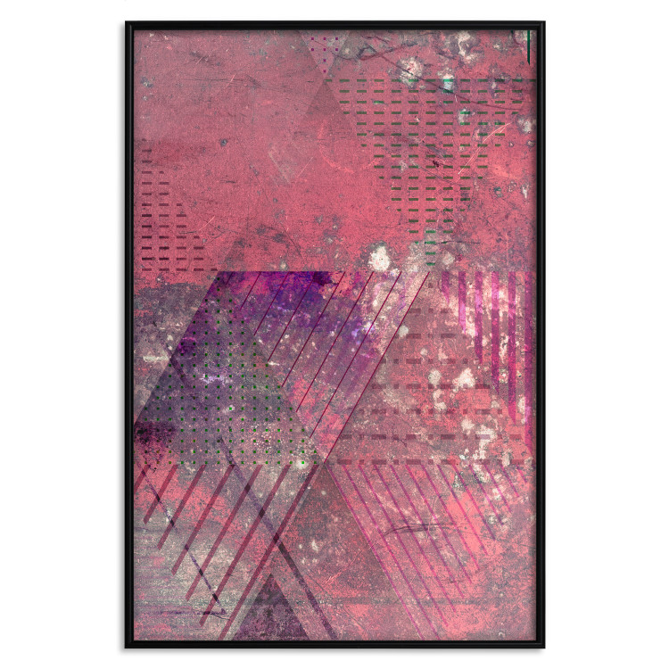 Wall Poster Crimson Abstraction - geometric composition with a touch of pink 118255 additionalImage 24