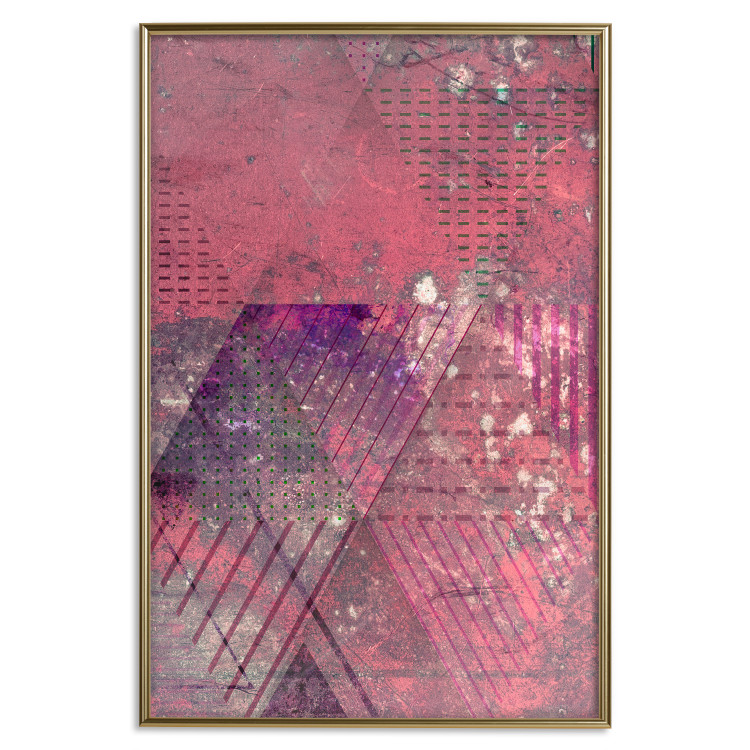 Wall Poster Crimson Abstraction - geometric composition with a touch of pink 118255 additionalImage 16