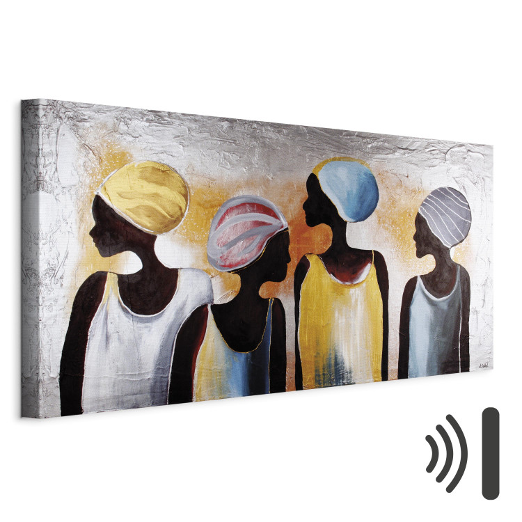 Canvas Art Print Art of African Women (1-part) - Hand-Painted Figures 118355 additionalImage 8