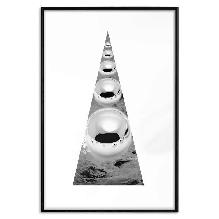 Poster Perpetual Motion - black and white industrial abstraction with a triangle 118755 additionalImage 17