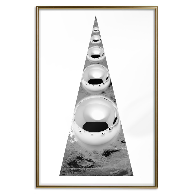 Poster Perpetual Motion - black and white industrial abstraction with a triangle 118755 additionalImage 16