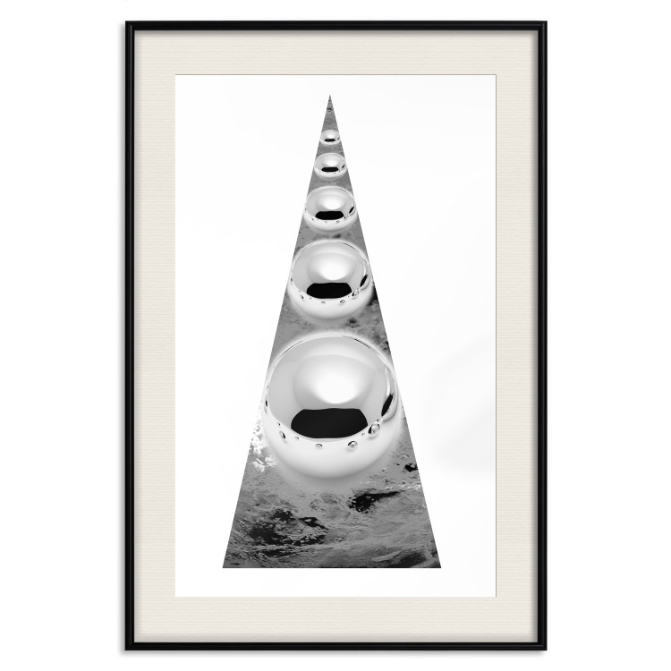 Poster Perpetual Motion - black and white industrial abstraction with a triangle 118755 additionalImage 18