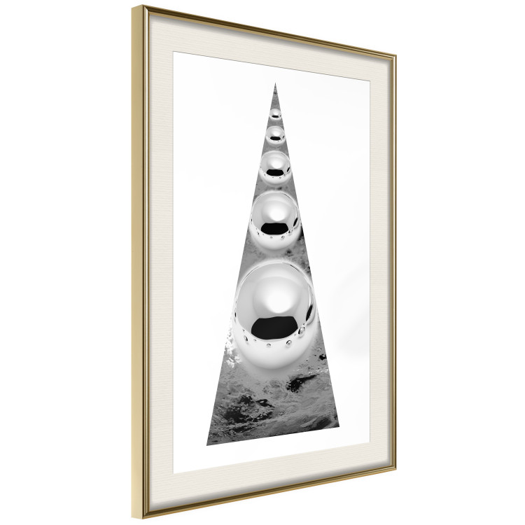 Poster Perpetual Motion - black and white industrial abstraction with a triangle 118755 additionalImage 2