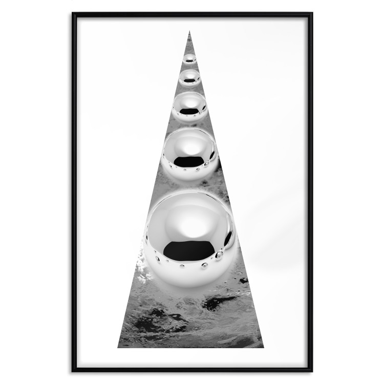 Poster Perpetual Motion - black and white industrial abstraction with a triangle 118755 additionalImage 18