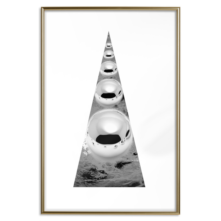 Poster Perpetual Motion - black and white industrial abstraction with a triangle 118755 additionalImage 16