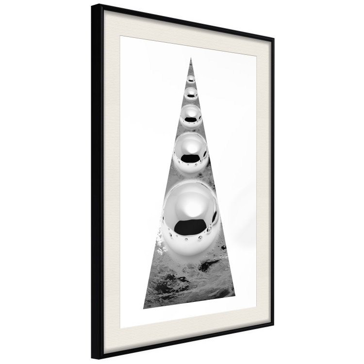 Poster Perpetual Motion - black and white industrial abstraction with a triangle 118755 additionalImage 3