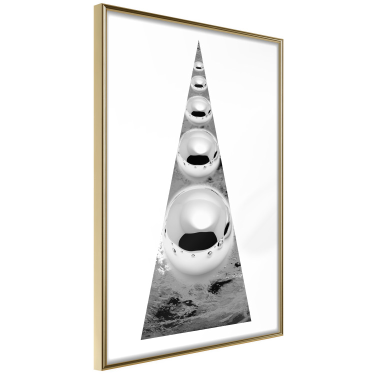 Poster Perpetual Motion - black and white industrial abstraction with a triangle 118755 additionalImage 12