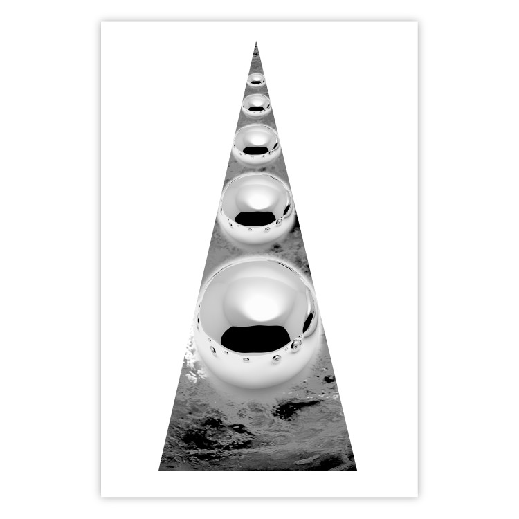 Poster Perpetual Motion - black and white industrial abstraction with a triangle 118755