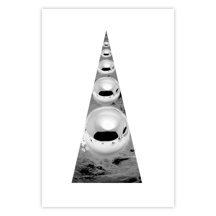 Poster Perpetual Motion - black and white industrial abstraction with a triangle 118755 additionalImage 19