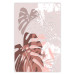 Poster Pastel Monstera - abstraction in tropical leaves on a light background 119255