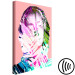 Canvas Neon Madonna - colorful portrait of a woman with a botanical design 122355 additionalThumb 6