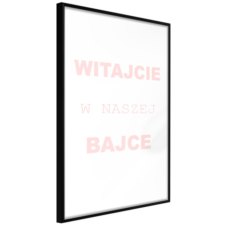 Poster Welcome to Our Fairy Tale - pink Polish texts on a white background 122855 additionalImage 10