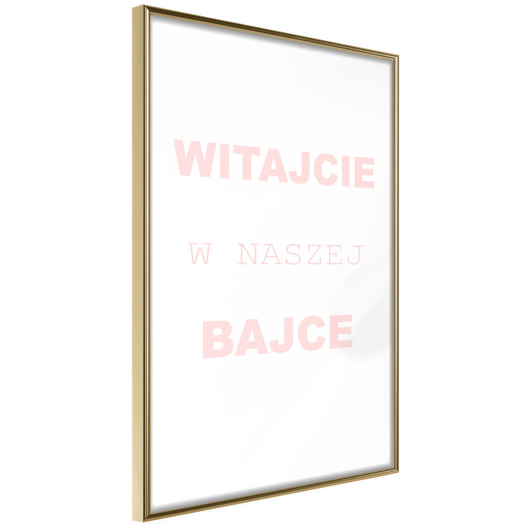 Poster Welcome to Our Fairy Tale - pink Polish texts on a white background 122855 additionalImage 12