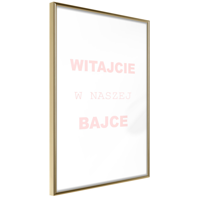 Poster Welcome to Our Fairy Tale - pink Polish texts on a white background 122855 additionalImage 6