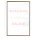 Poster Welcome to Our Fairy Tale - pink Polish texts on a white background 122855 additionalThumb 20