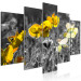 Canvas Print Yellow Poppies (5 Parts) Wide 123055 additionalThumb 2