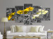 Canvas Print Yellow Poppies (5 Parts) Wide 123055 additionalThumb 3