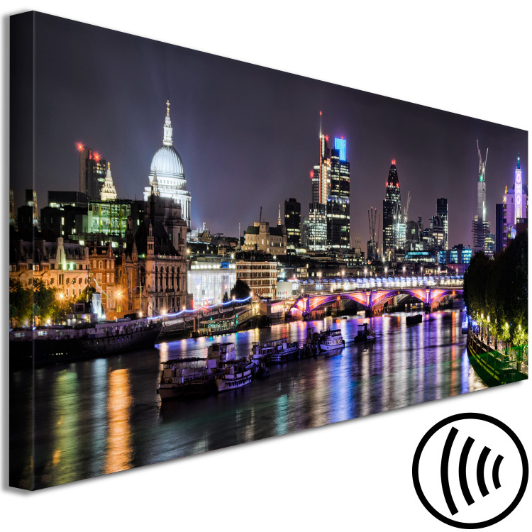 Canvas Print London Lights (1 Part) Narrow Colourful 123655 additionalImage 6
