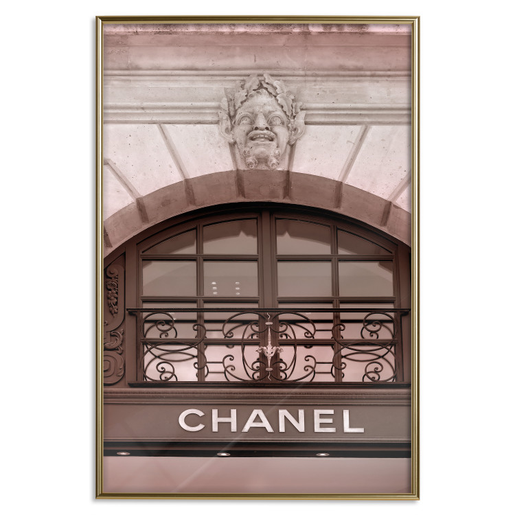 Poster Chanel Boutique - building architecture with the fashion company's name and sculpture 125755 additionalImage 16