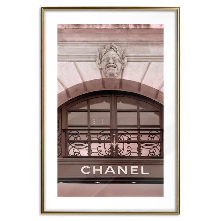 Poster Chanel Boutique - building architecture with the fashion company's name and sculpture 125755 additionalImage 14