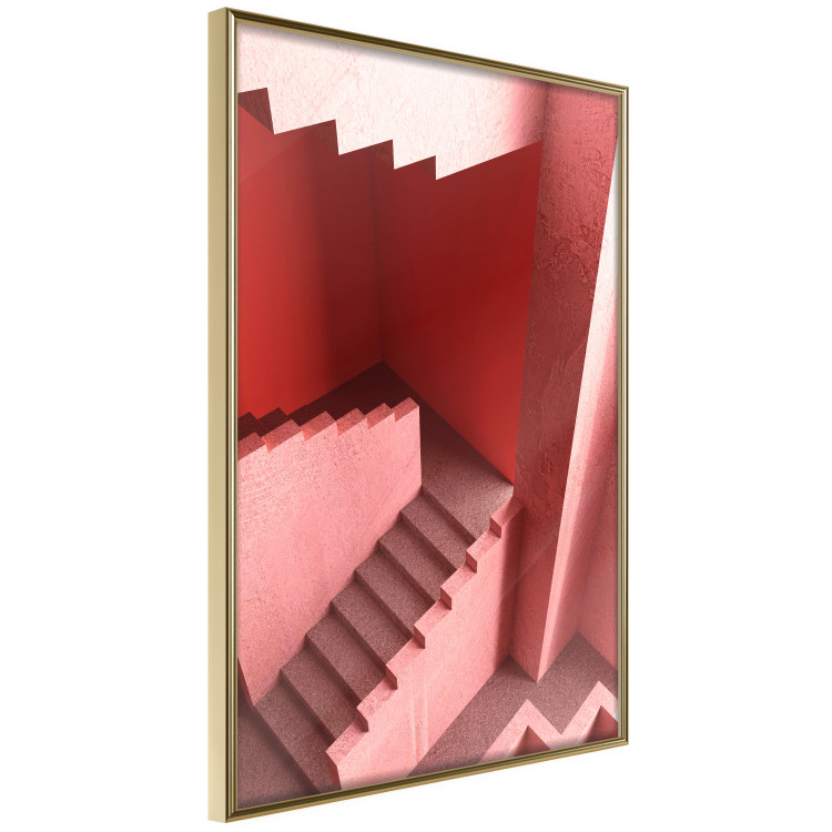 Wall Poster Stairs to Nowhere - abstract red staircase 126555 additionalImage 12