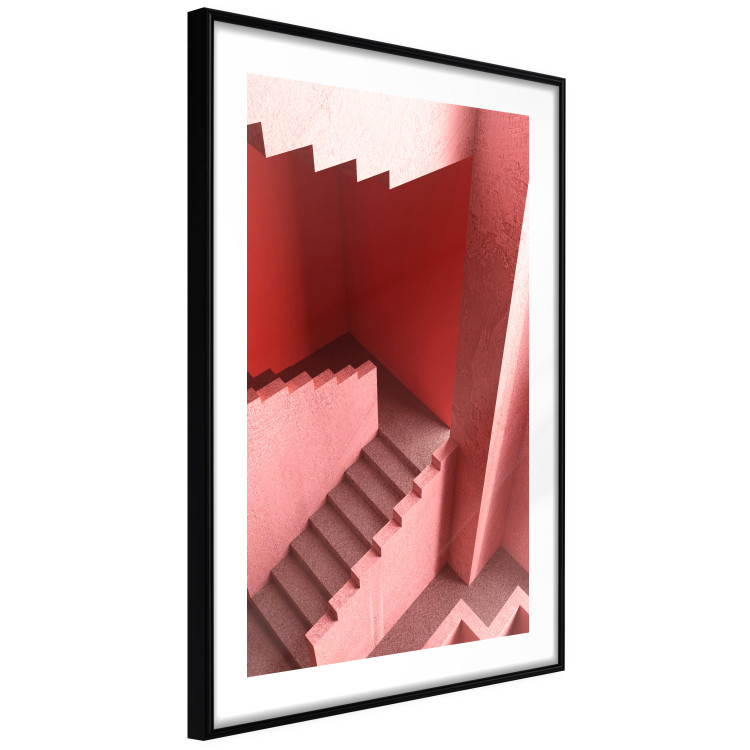 Wall Poster Stairs to Nowhere - abstract red staircase 126555 additionalImage 6