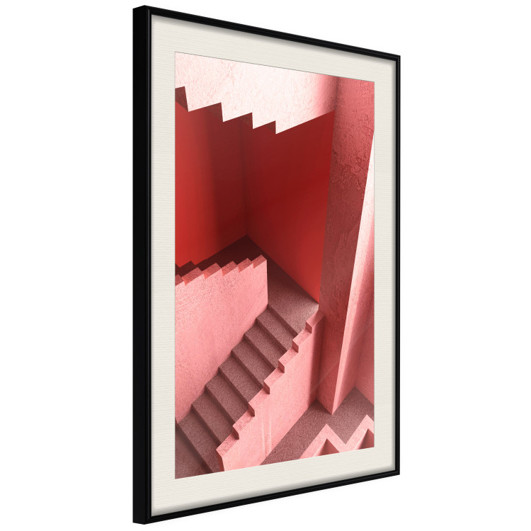 Wall Poster Stairs to Nowhere - abstract red staircase 126555 additionalImage 2