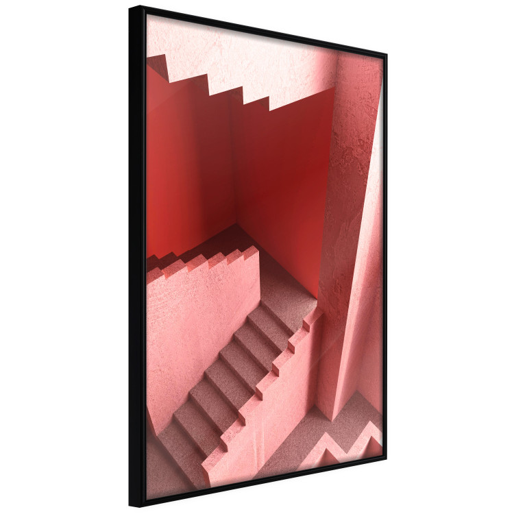 Wall Poster Stairs to Nowhere - abstract red staircase 126555 additionalImage 13
