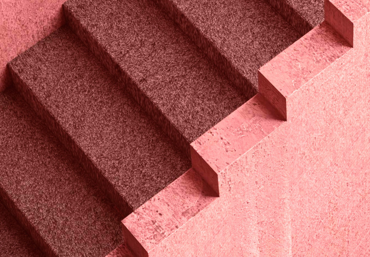 Wall Poster Stairs to Nowhere - abstract red staircase 126555 additionalImage 10