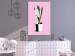 Canvas Print White hyacinth in black and white pot - composition on pink background 127255 additionalThumb 3