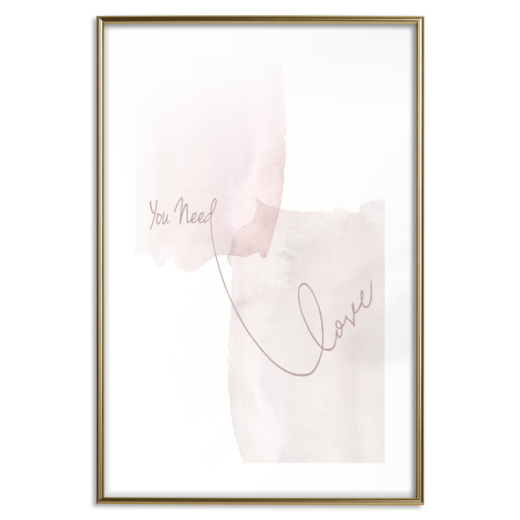 Wall Poster You Need Love - English inscription on light watercolor background 127855 additionalImage 16