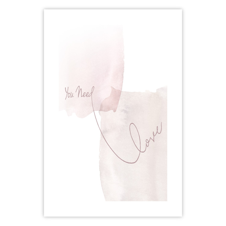 Wall Poster You Need Love - English inscription on light watercolor background 127855 additionalImage 24