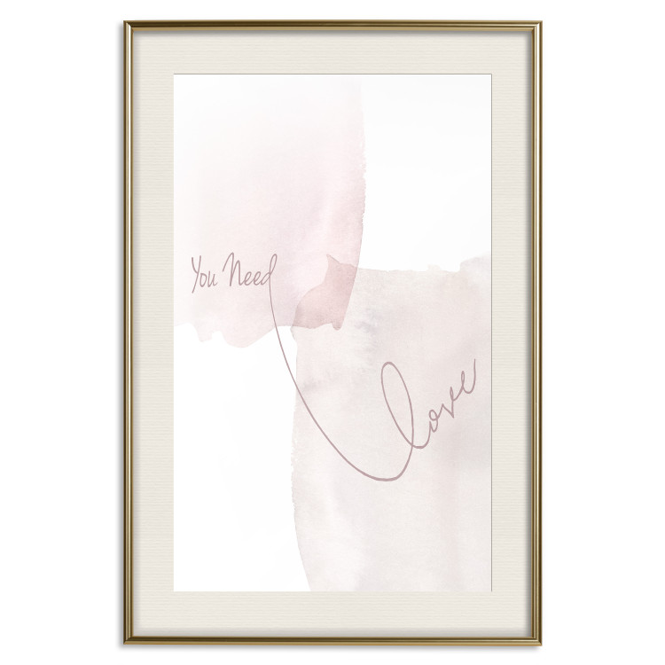 Wall Poster You Need Love - English inscription on light watercolor background 127855 additionalImage 19